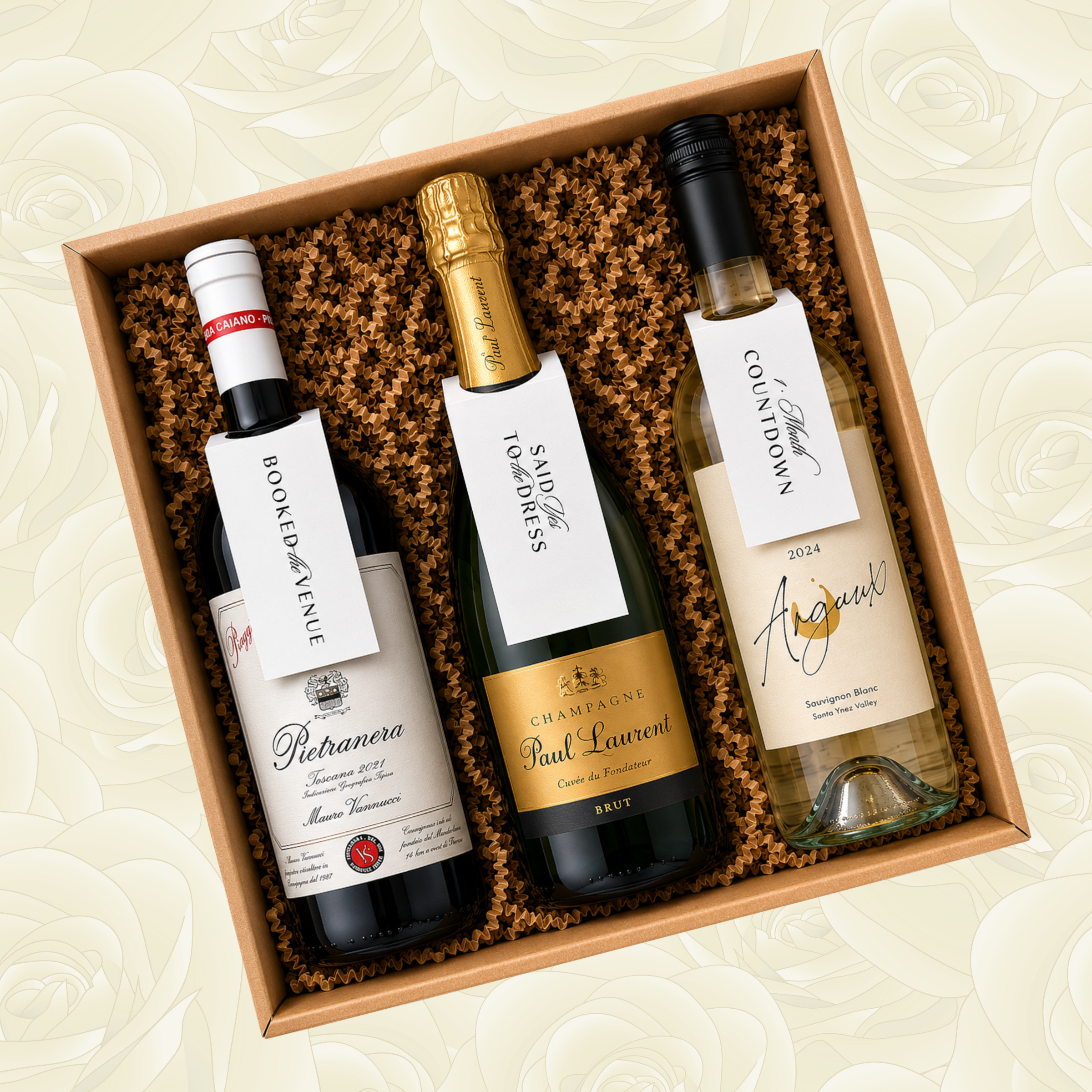 Classic Engagement Wine Gift Set