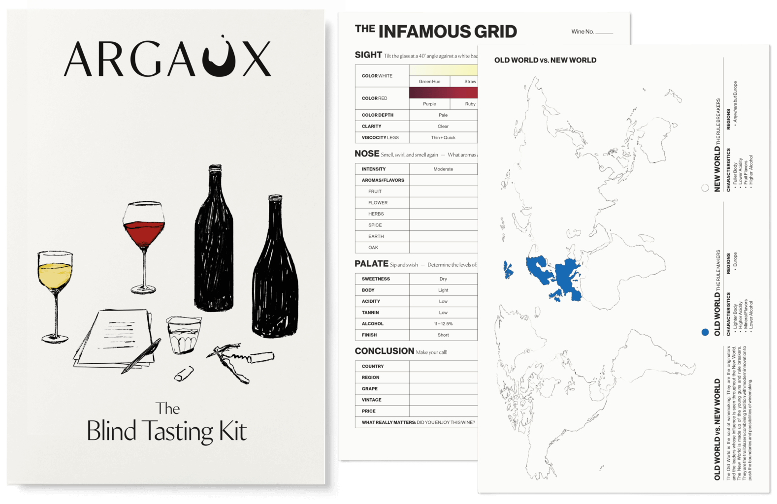 Blind Wine Tasting Kits Argaux